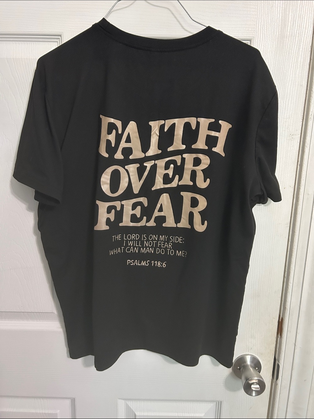 Faith Over Fear Short Sleeve Tee - Black
